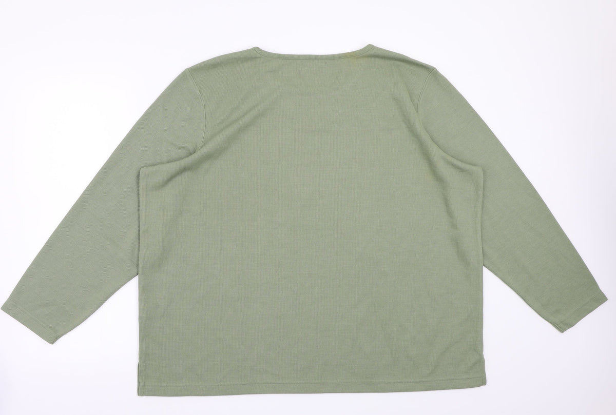 Bonmarché Womens Green Pullover Jumper Size XL