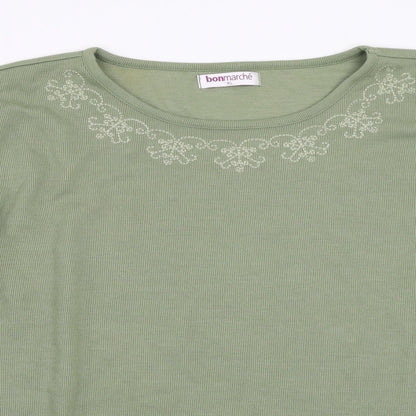 Bonmarché Womens Green Pullover Jumper Size XL