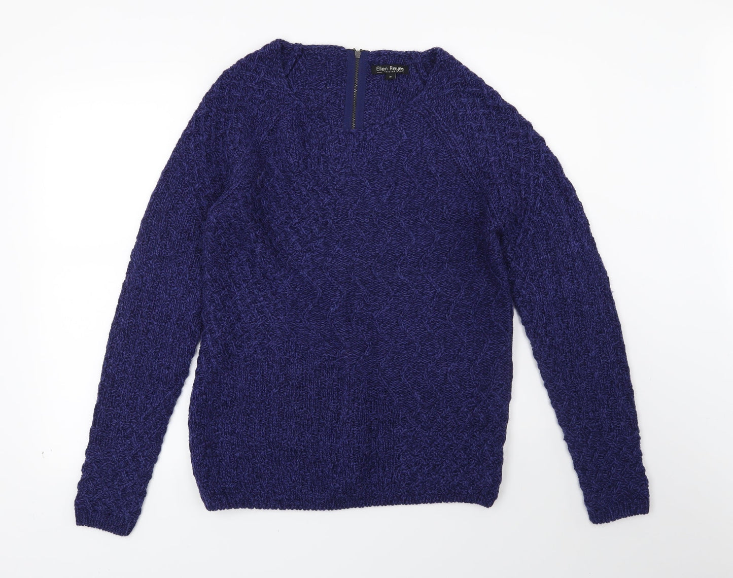 Ellen Reyes Womens Blue   Pullover Jumper Size M