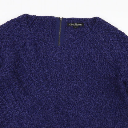 Ellen Reyes Womens Blue   Pullover Jumper Size M