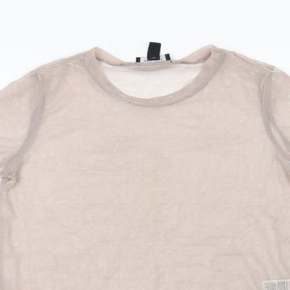 Womens UK Size 12 New Look Pink Basic Blouse