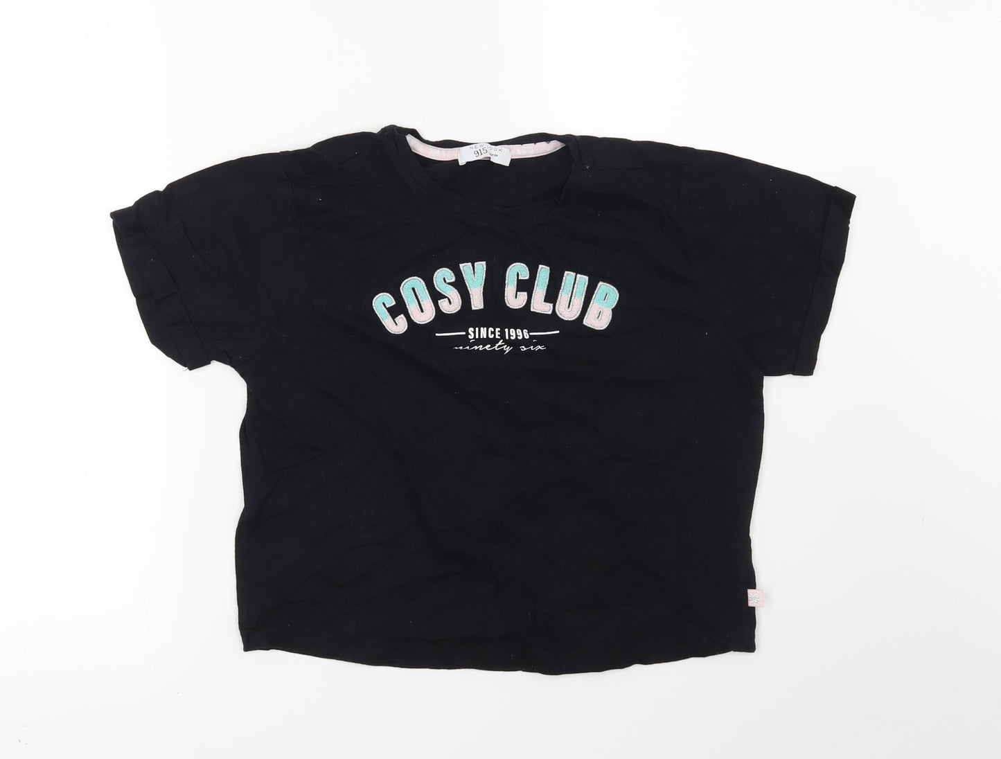 New Look Girls Black Solid  Top Pyjama Top Size M  - Cosy Club