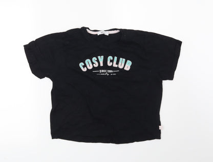 New Look Girls Black Solid  Top Pyjama Top Size M  - Cosy Club