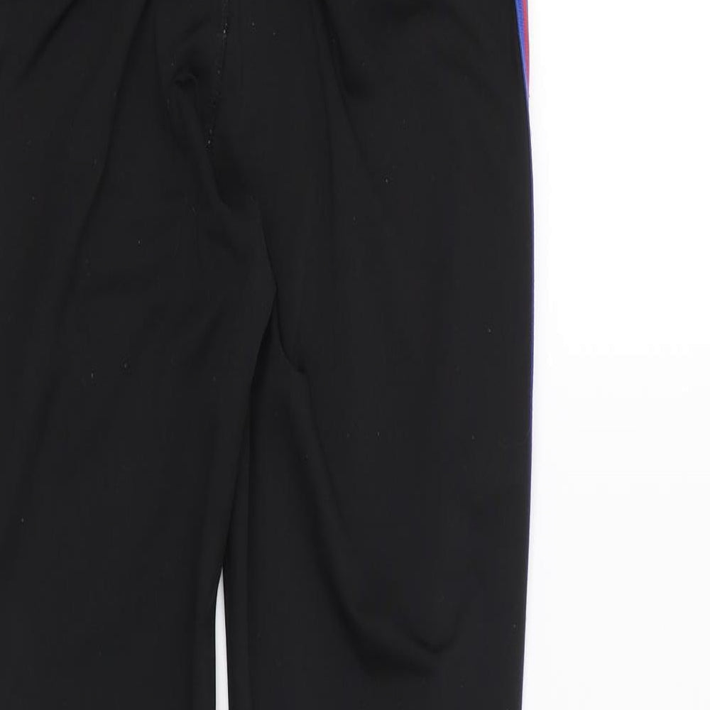 Workout Womens Black Striped  Capri Leggings Size 6 L26 in