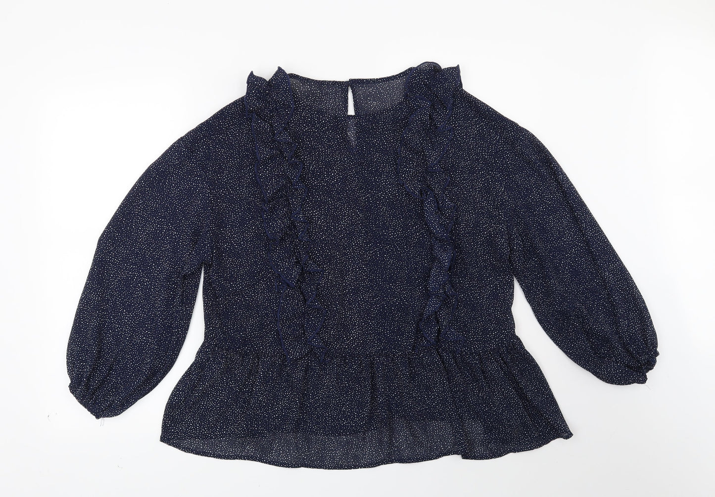 Womens UK Size 10 H&M Blue Basic Blouse
