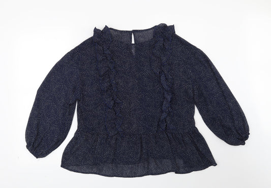 Womens UK Size 10 H&M Blue Basic Blouse