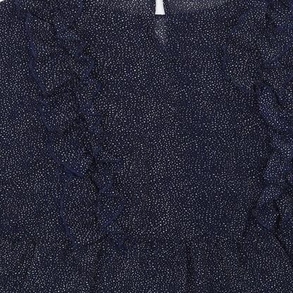 Womens UK Size 10 H&M Blue Basic Blouse