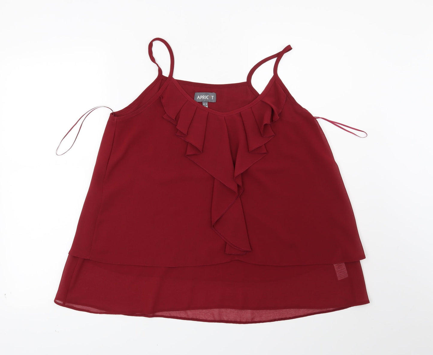 Womens UK Size 12 Apricot Red Basic Blouse