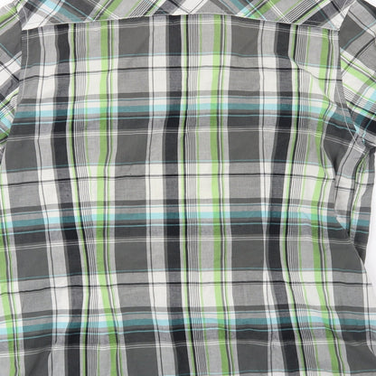 Mens UK Size M Burton Grey  Button-Up Short Sleeve Casual Shirt