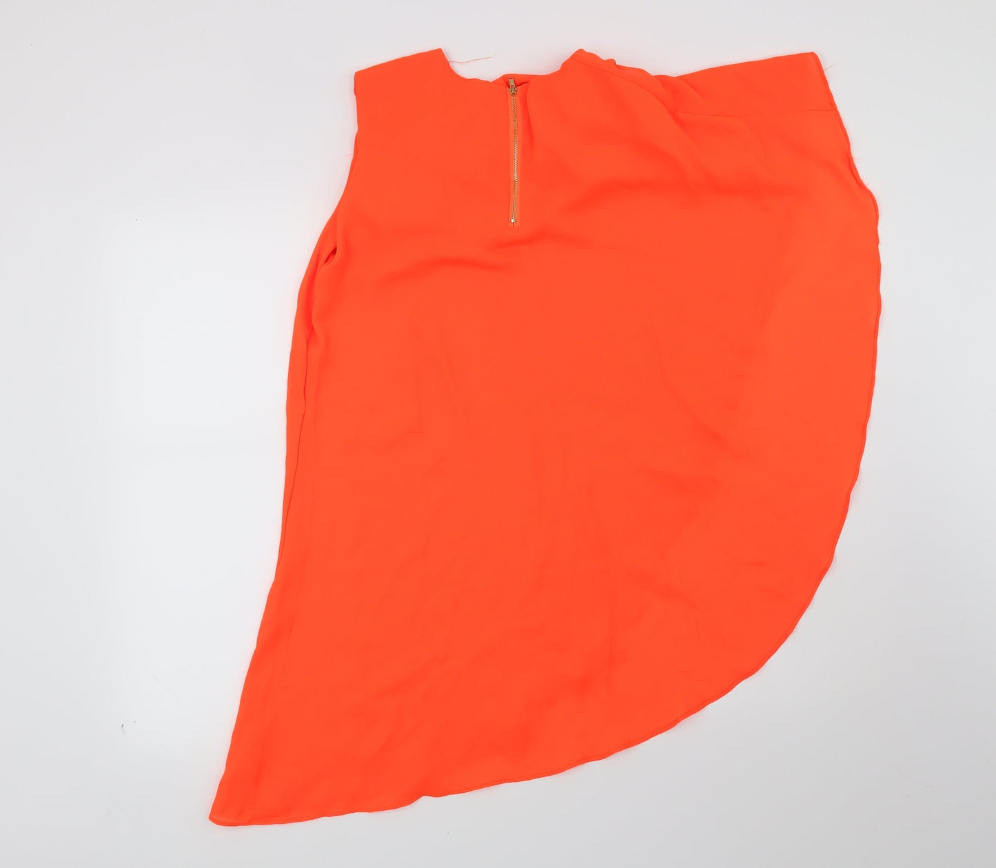 Womens UK Size S Preworn Orange Basic Blouse