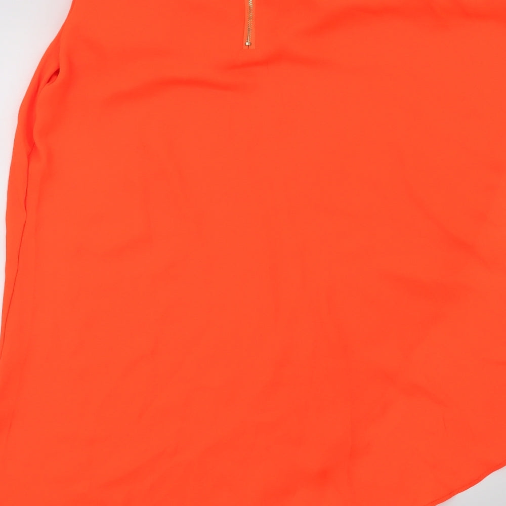 Womens UK Size S Preworn Orange Basic Blouse