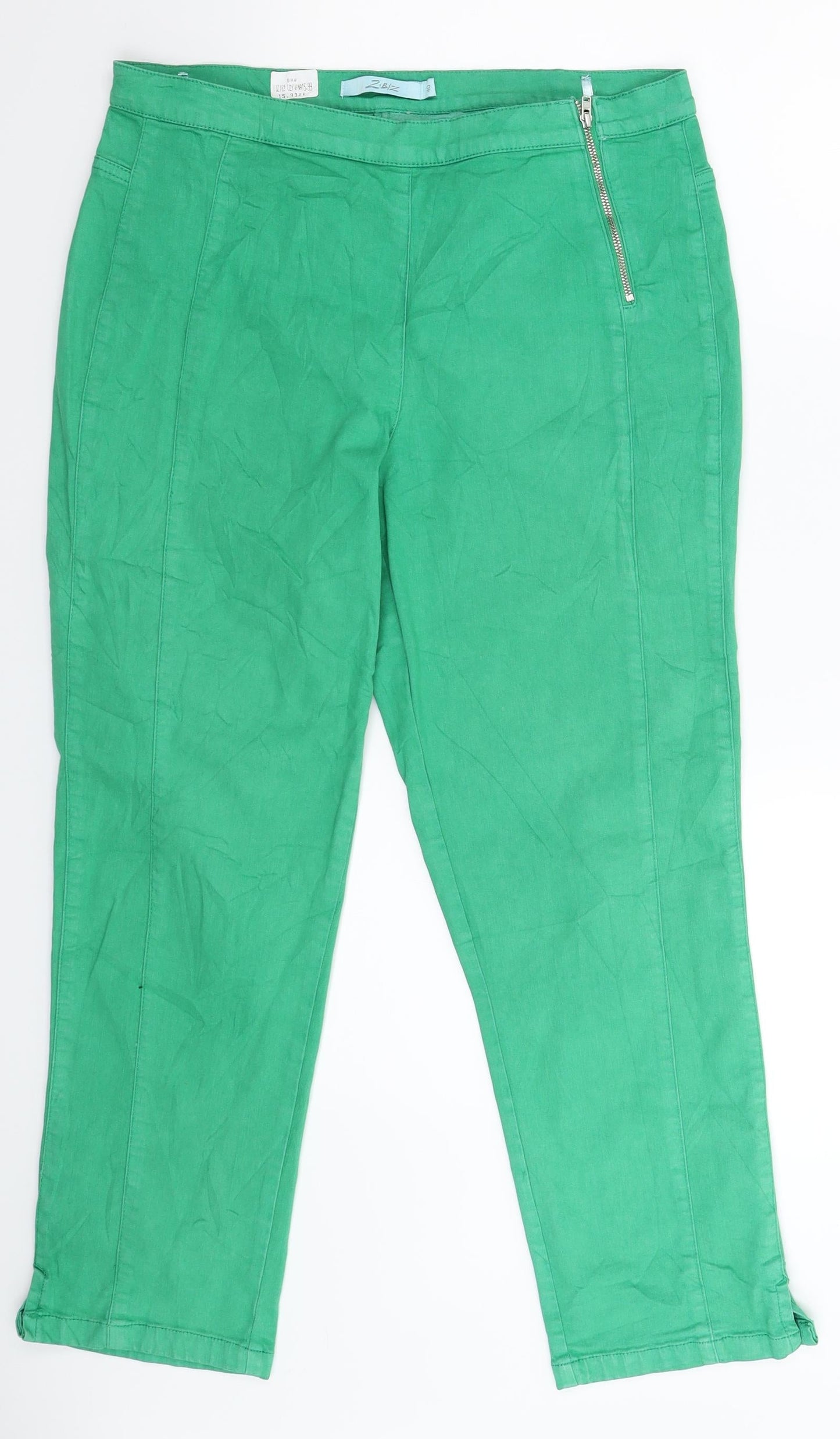 Z Biz Womens Green  Denim Jegging Jeans Size 32 in L25 in
