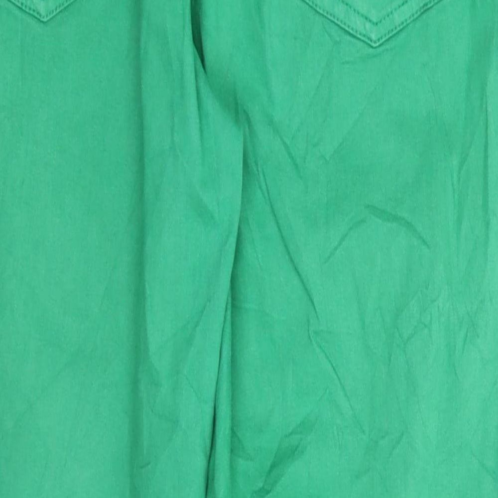 Z Biz Womens Green  Denim Jegging Jeans Size 32 in L25 in