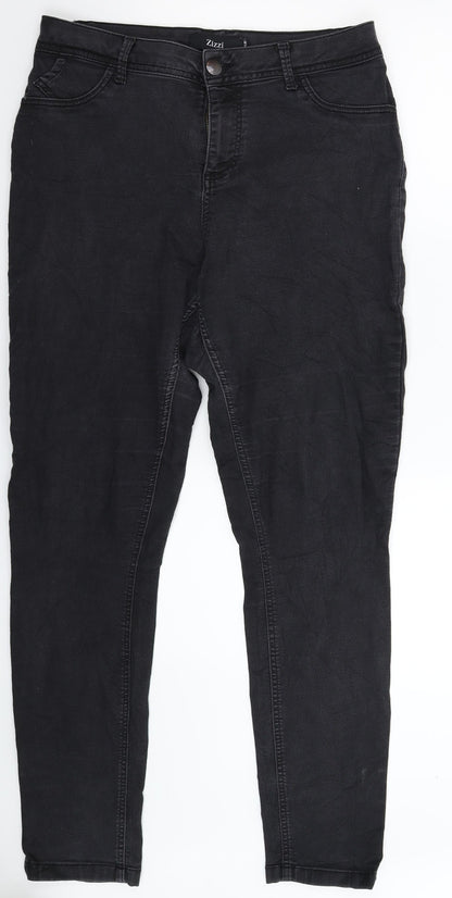 Zizzi Womens Black  Denim Skinny Jeans Size 34 in L31 in