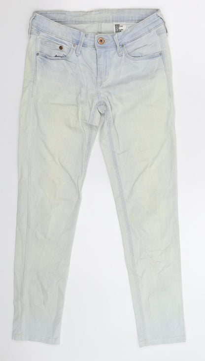 Womens UK Size 27 in H&M Extra-Slim Fit Skinny Blue Jeans