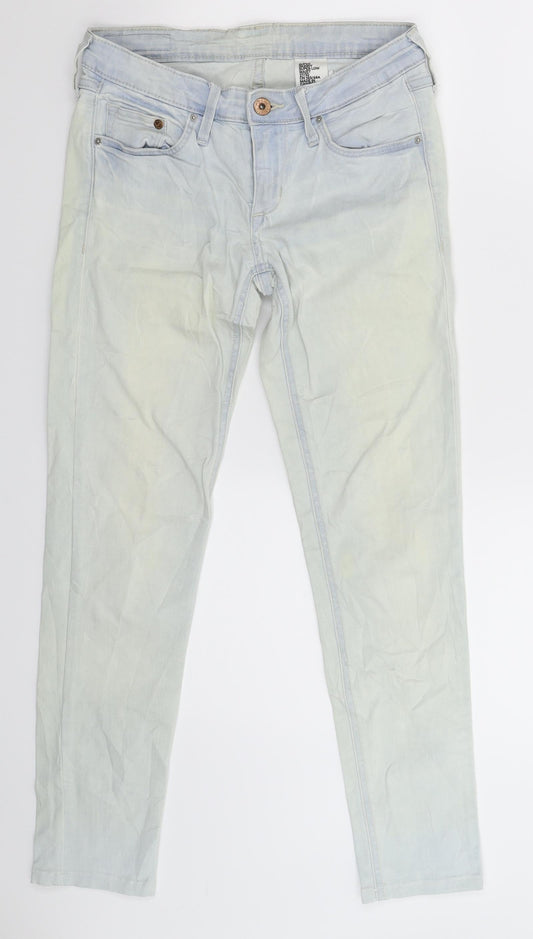 Womens UK Size 27 in H&M Extra-Slim Fit Skinny Blue Jeans
