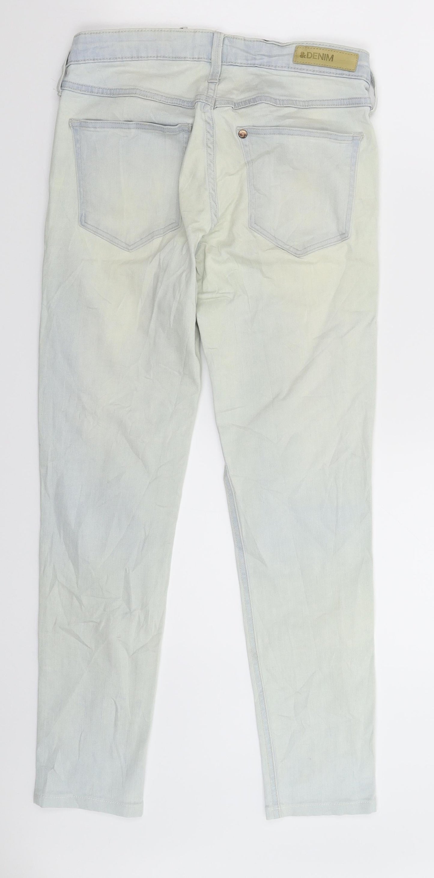 Womens UK Size 27 in H&M Extra-Slim Fit Skinny Blue Jeans