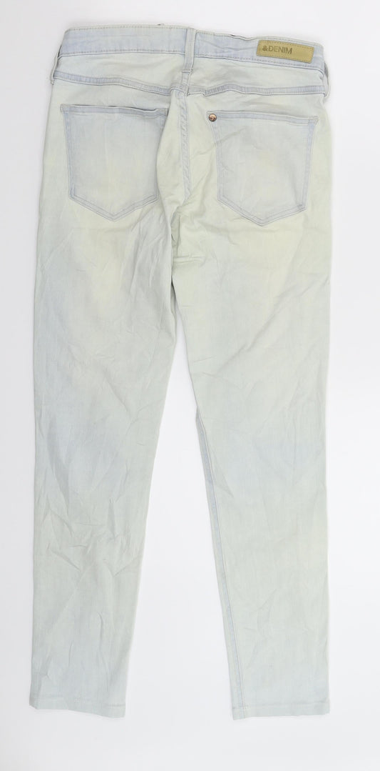 Womens UK Size 27 in H&M Extra-Slim Fit Skinny Blue Jeans