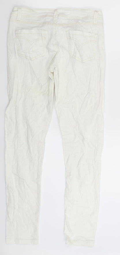 Denim Co Womens White  Denim Jegging Jeans Size 8 L29 in