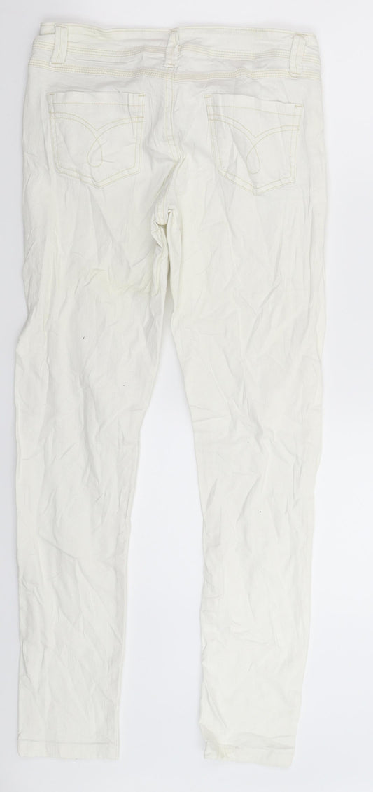 Denim Co Womens White  Denim Jegging Jeans Size 8 L29 in