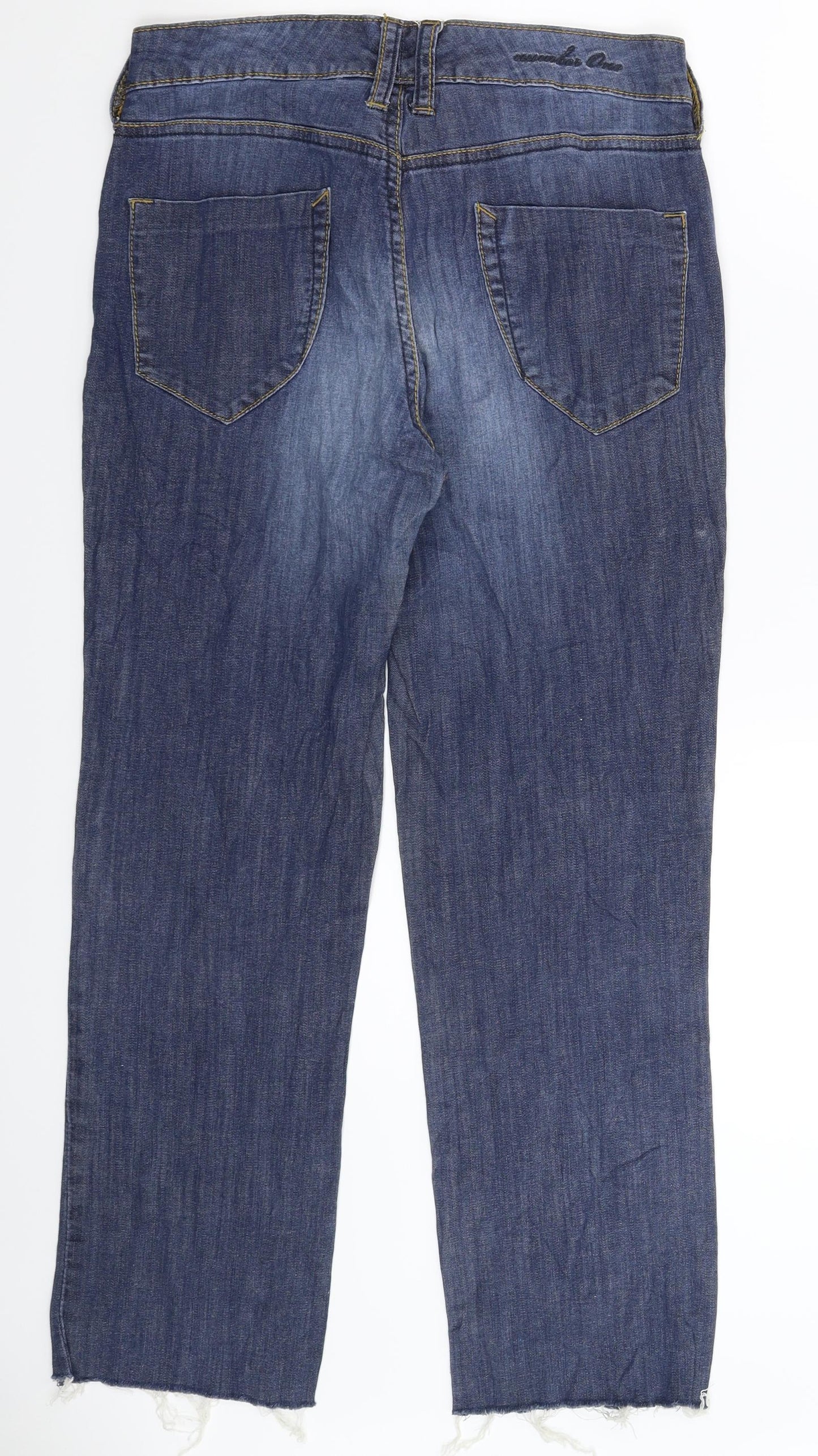 Number One Womens Blue  Denim Straight Jeans Size 30 in L27 in