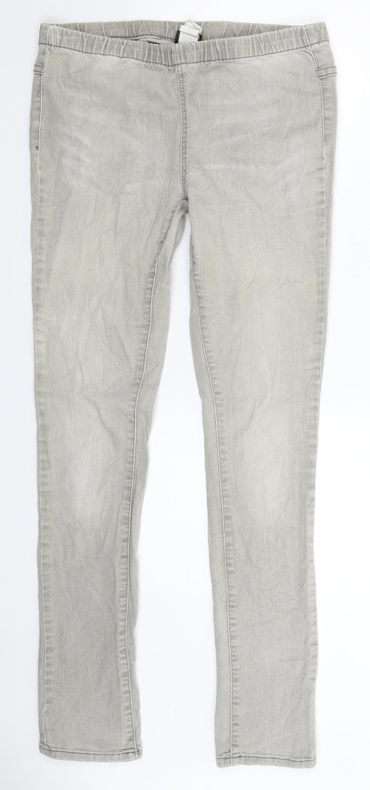 Womens UK Size 32 in Pieces Extra-Slim Fit Jegging Grey Jeans