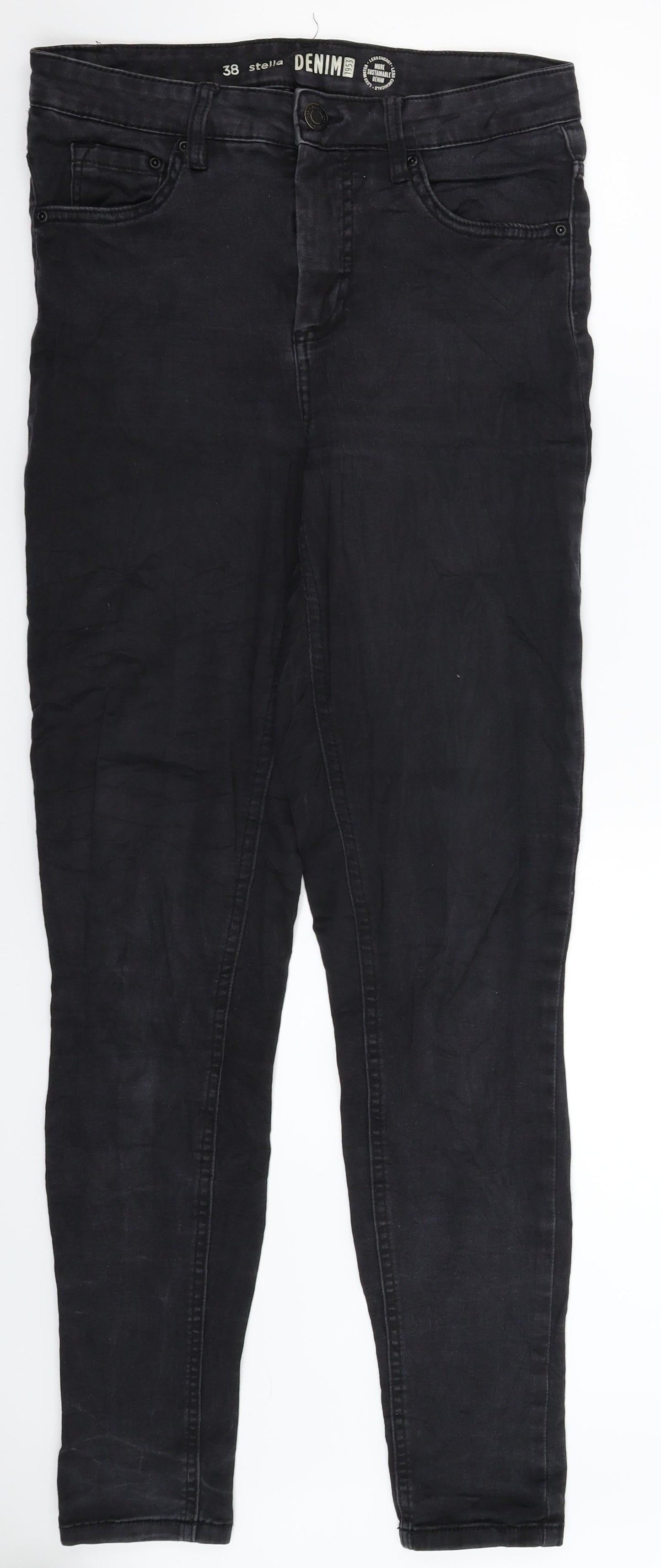 Womens UK Size 10 Preworn Extra-Slim Fit Jegging Black Jeans
