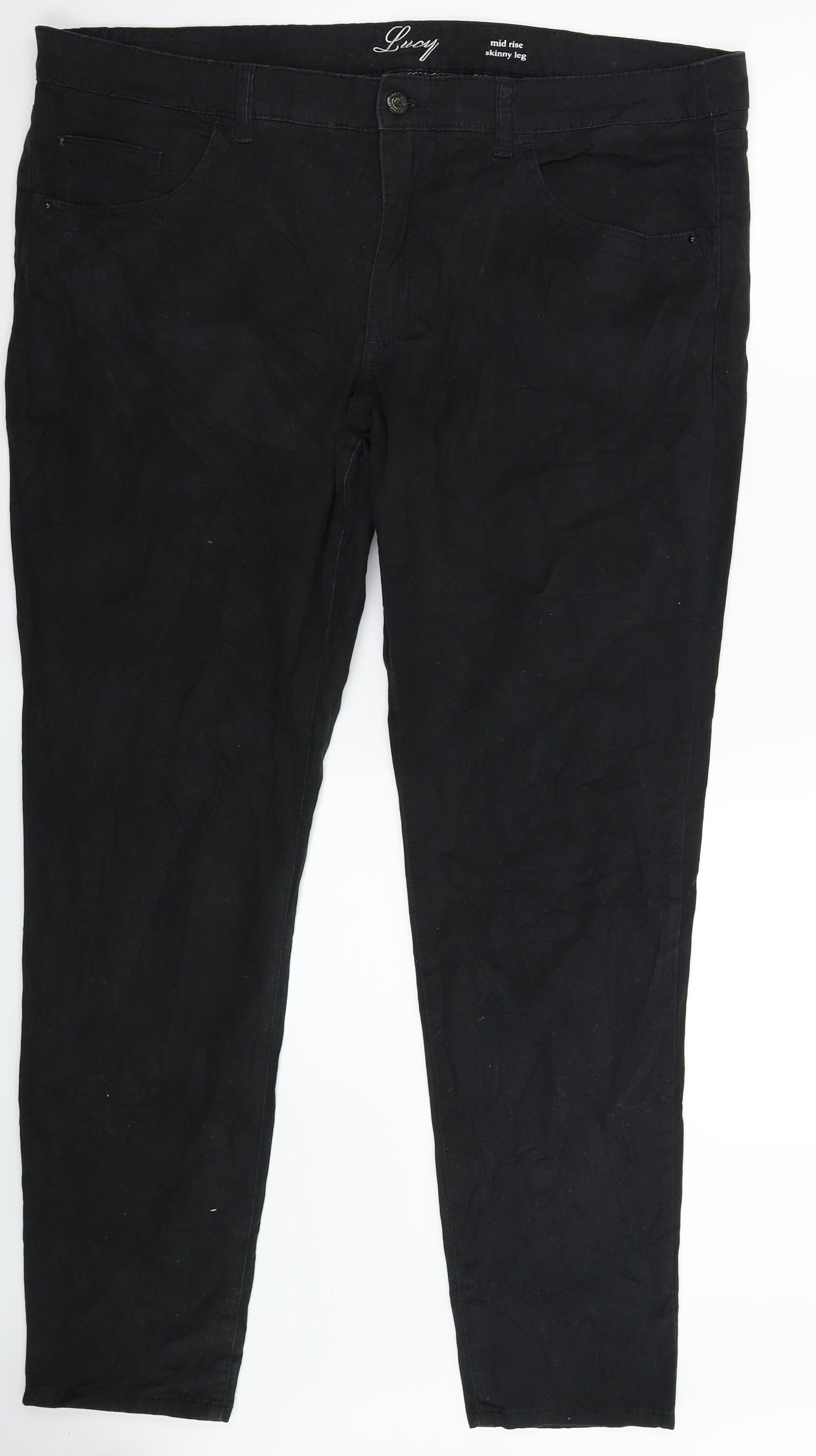 Lucy Womens Black   Trousers  Size 42 in L32 in
