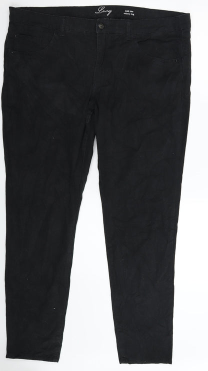 Lucy Womens Black   Trousers  Size 42 in L32 in