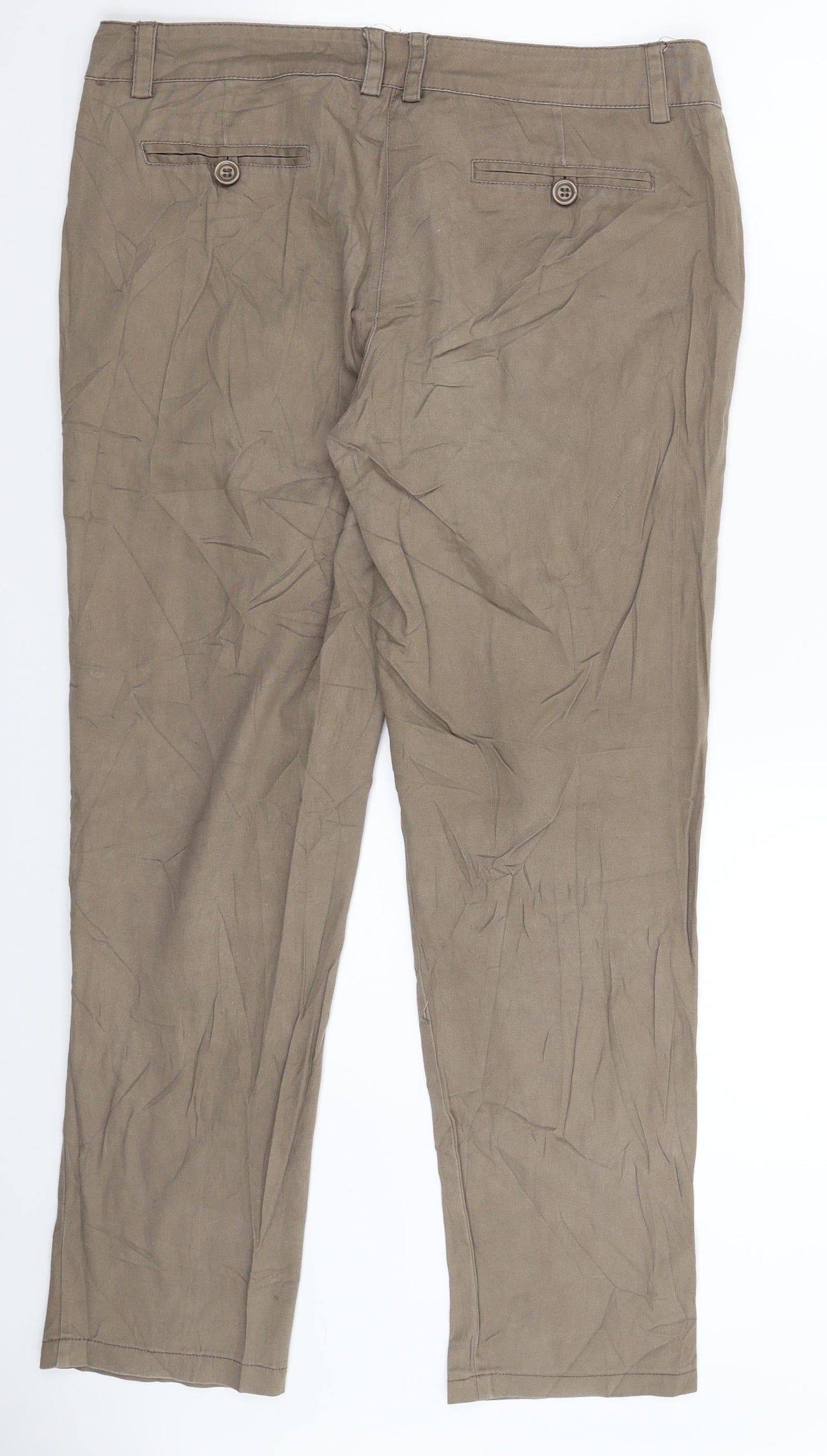 Anima Bella Womens Grey   Trousers  Size 34 in L28 in