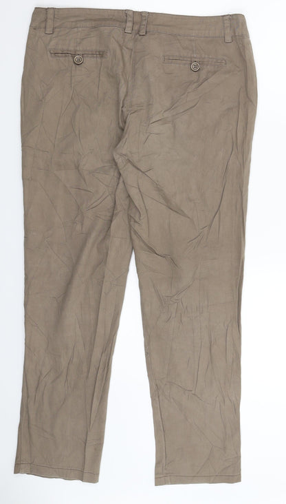 Anima Bella Womens Grey   Trousers  Size 34 in L28 in