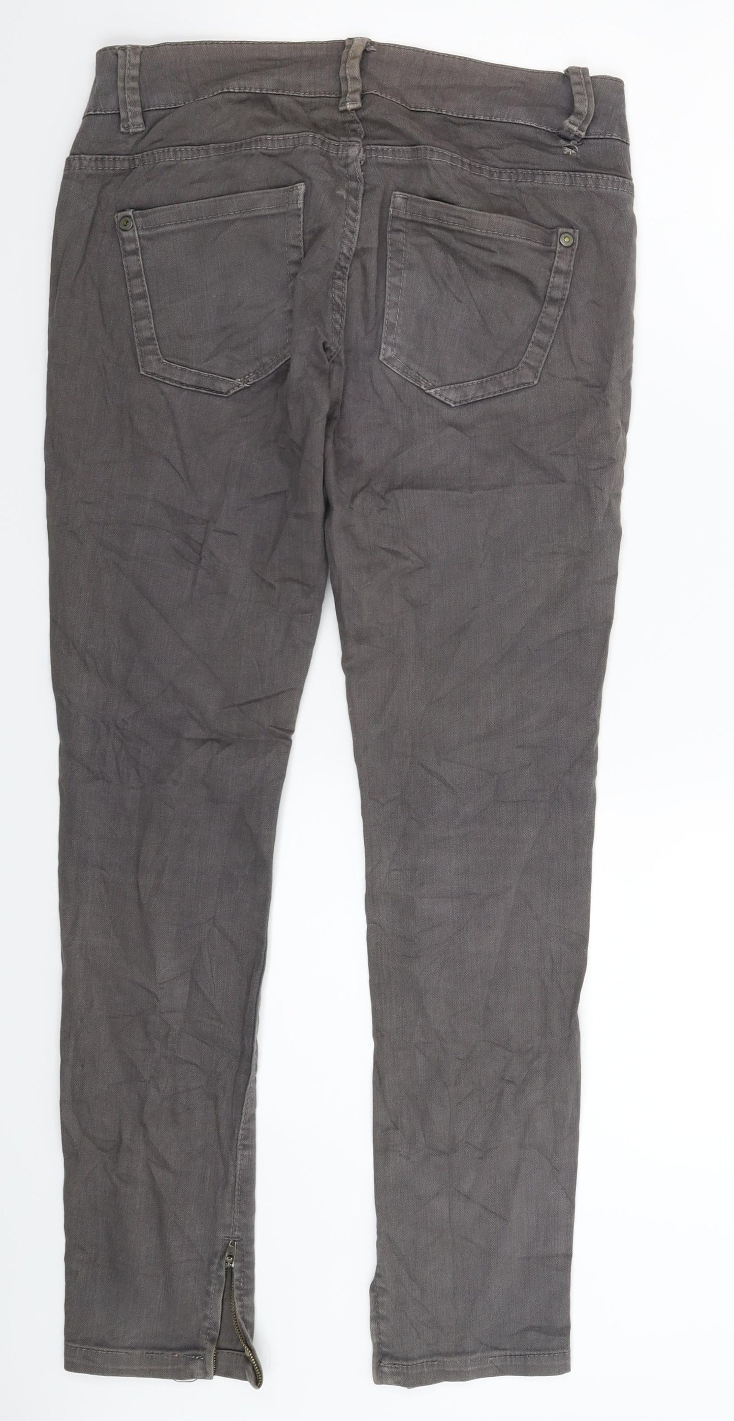 Bershka Womens Grey  Denim Skinny Jeans Size 10 L28 in