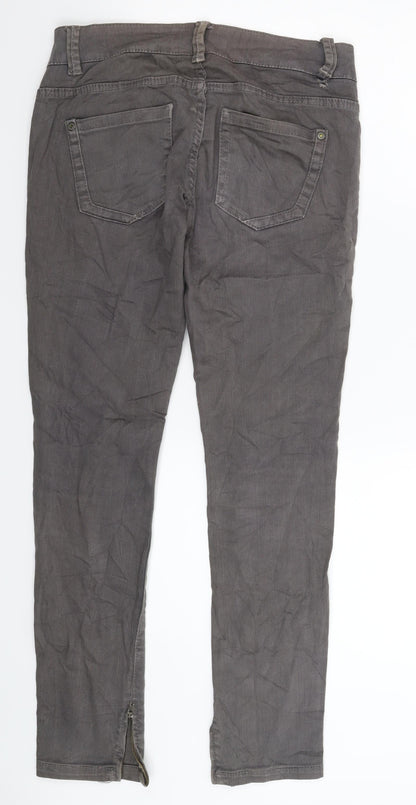 Bershka Womens Grey  Denim Skinny Jeans Size 10 L28 in