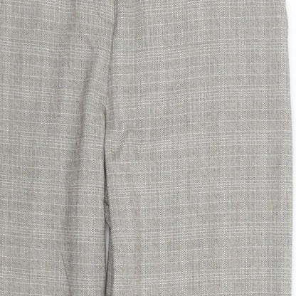 Matalan Womens Grey Check  Trousers  Size 14 L29 in