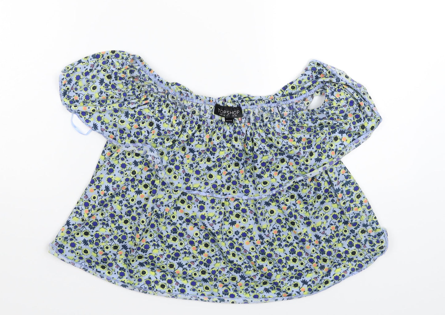 Womens UK Size 10 Topshop Multicoloured Basic Tank