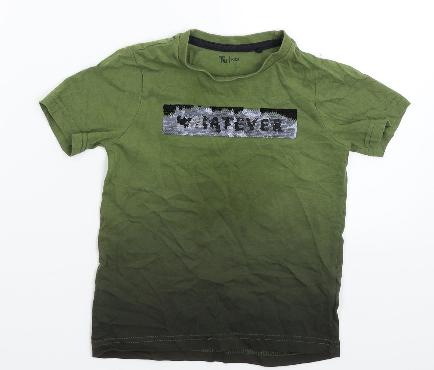 TU Boys Green   Basic T-Shirt Size 3 Years