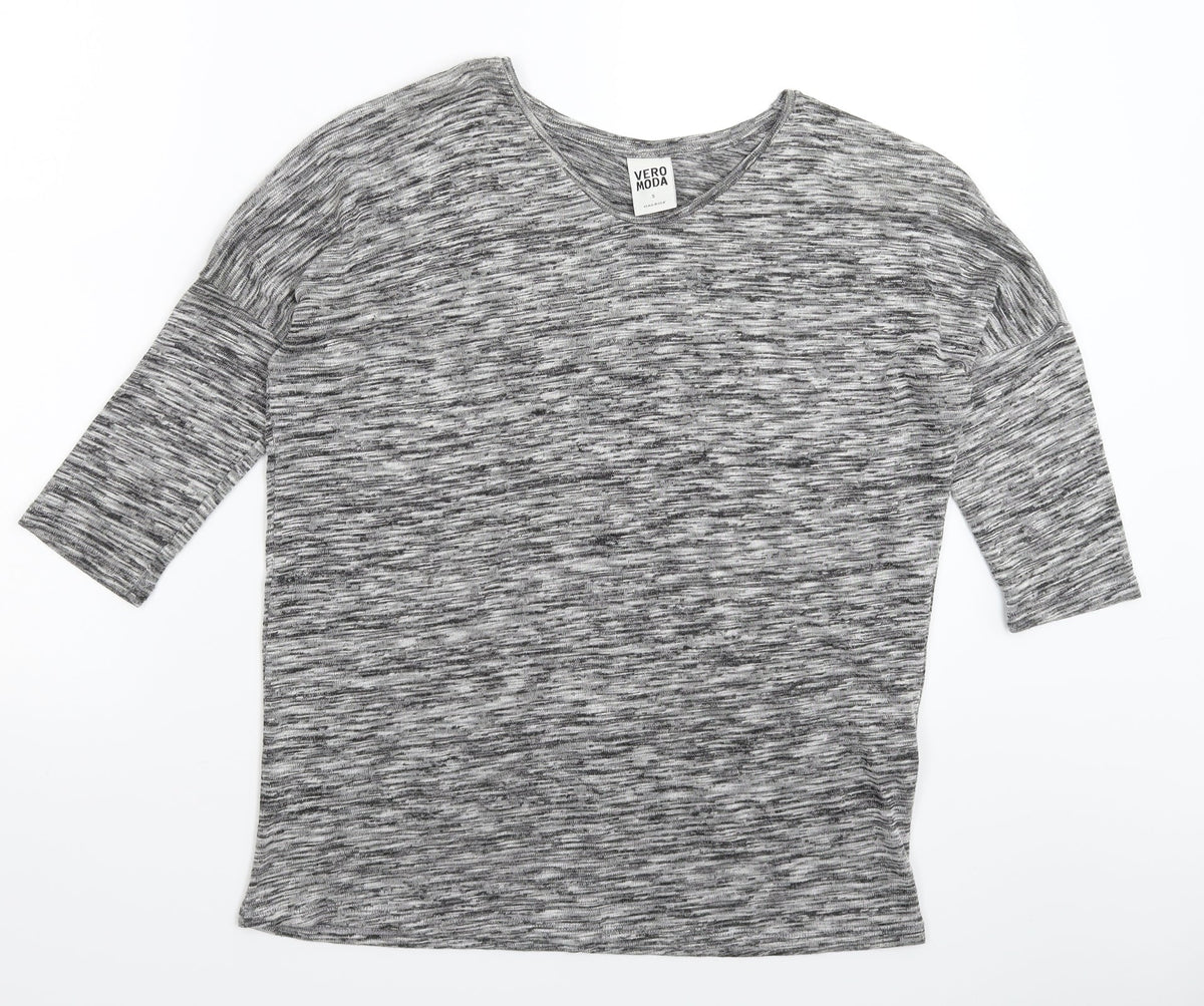 Vero Moda Womens Grey  Knit Pullover Jumper Size S
