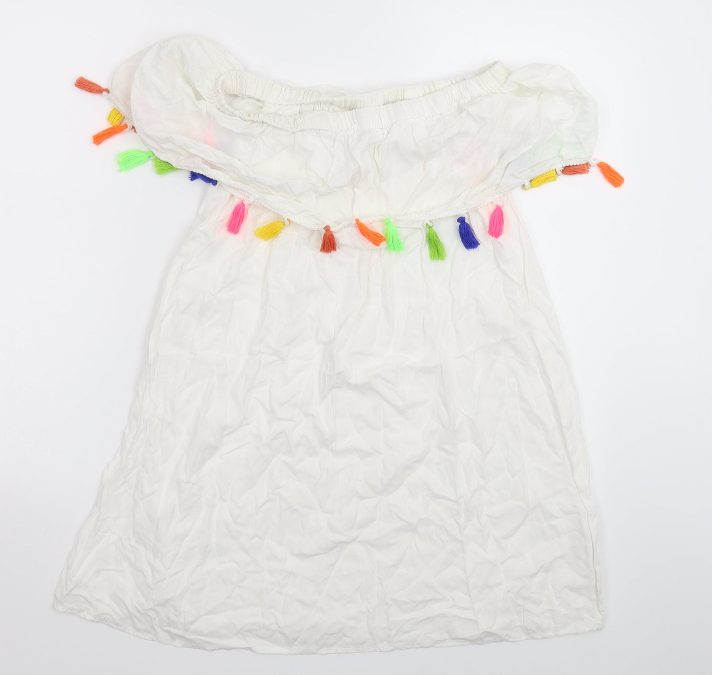 Boohoo Womens White   Basic Blouse Size 8