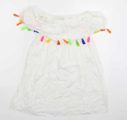 Boohoo Womens White   Basic Blouse Size 8