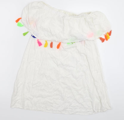 Boohoo Womens White   Basic Blouse Size 8