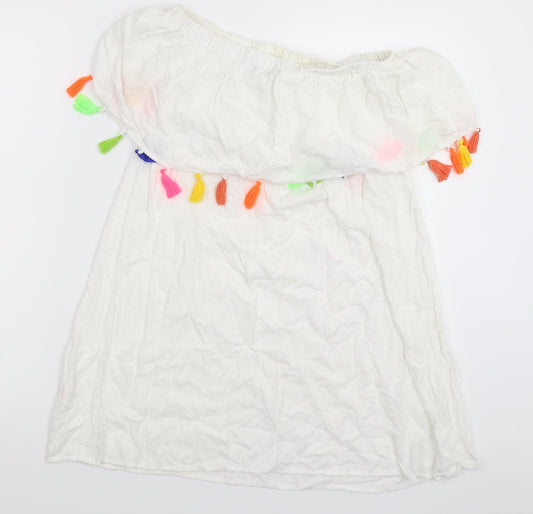 Boohoo Womens White   Basic Blouse Size 8