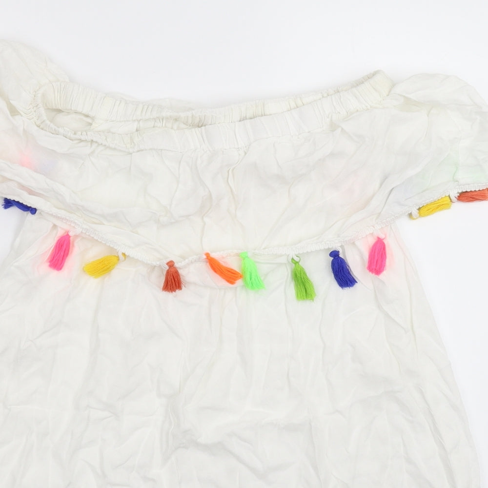 Boohoo Womens White   Basic Blouse Size 8