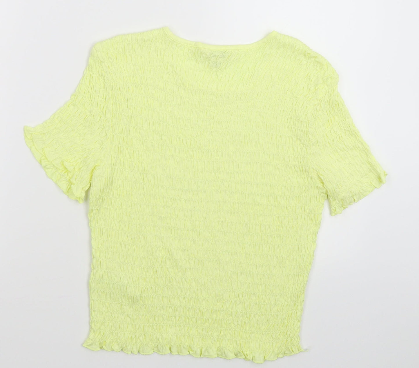 Miss Selfridge Womens Yellow   Basic T-Shirt Size 14