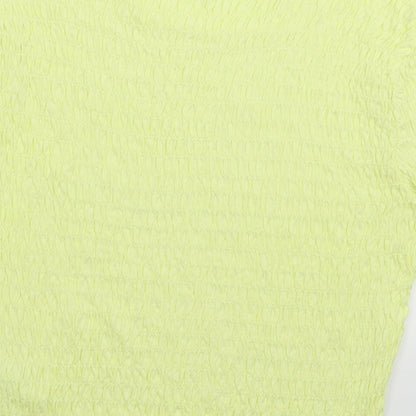 Miss Selfridge Womens Yellow   Basic T-Shirt Size 14