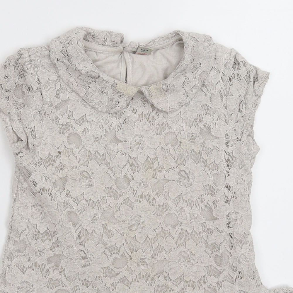 TU Girls Grey Floral  Mini  Size 10 Years