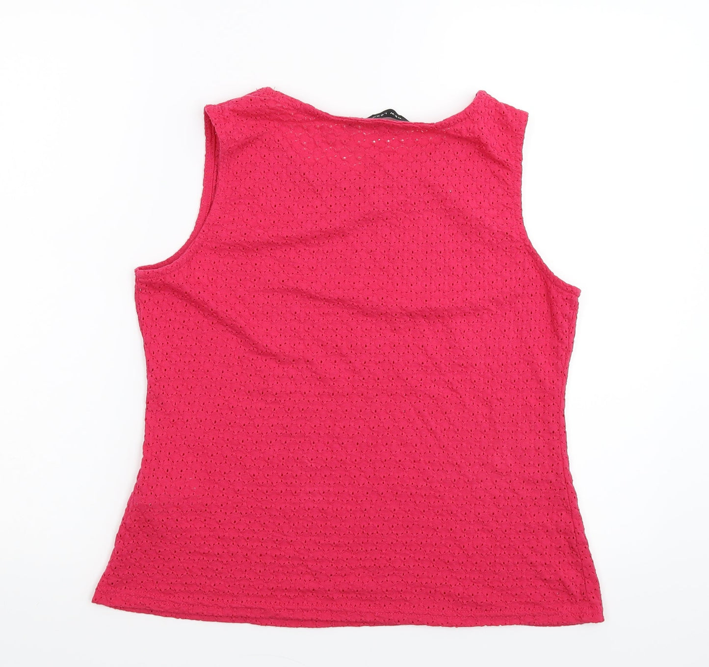 Womens UK Size 12 New Look Pink Basic T-Shirt