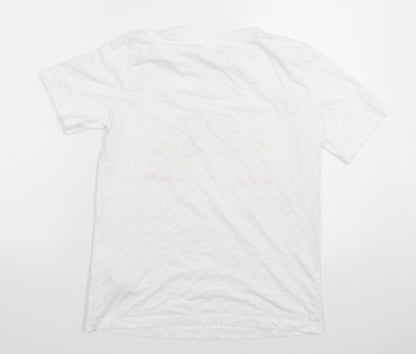 Womens UK Size 8 Marks and Spencer White Basic T-Shirt