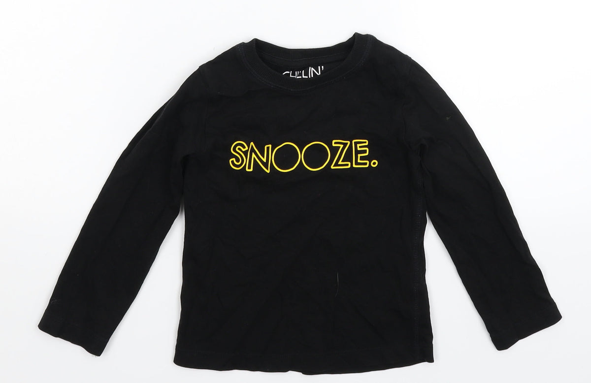 Next Boys Black   Basic T-Shirt Size 3 Years