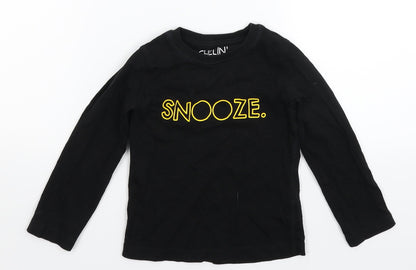 Next Boys Black   Basic T-Shirt Size 3 Years