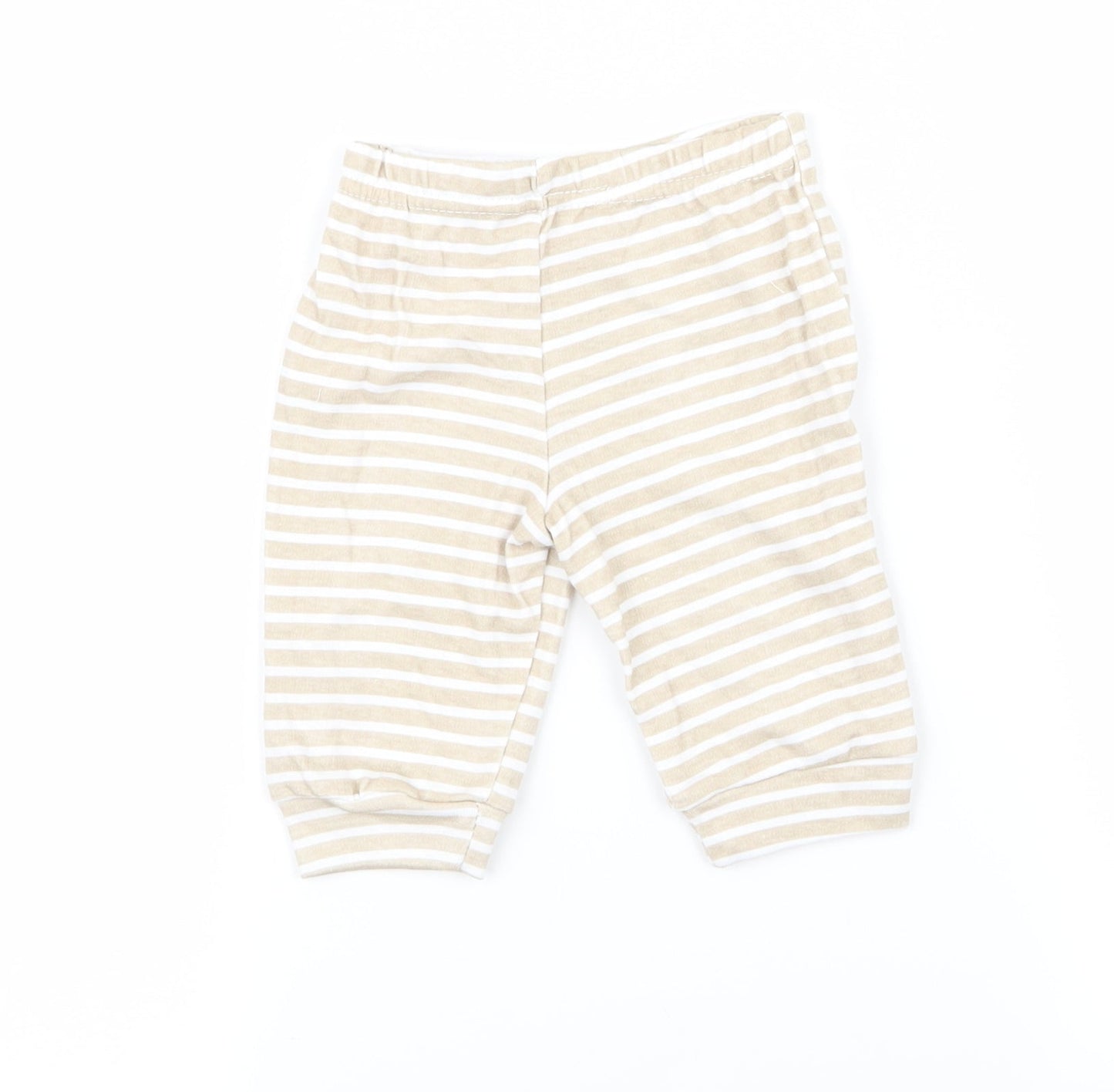 sterling baby   Beige Striped  Capri Trousers Size 3-6 Months